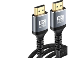Cable Hdmi 2.1 48Gbps 8K@60Hz 4K@144Hz 1080P@240Hz 2 Metros ANTIIMPACTO!