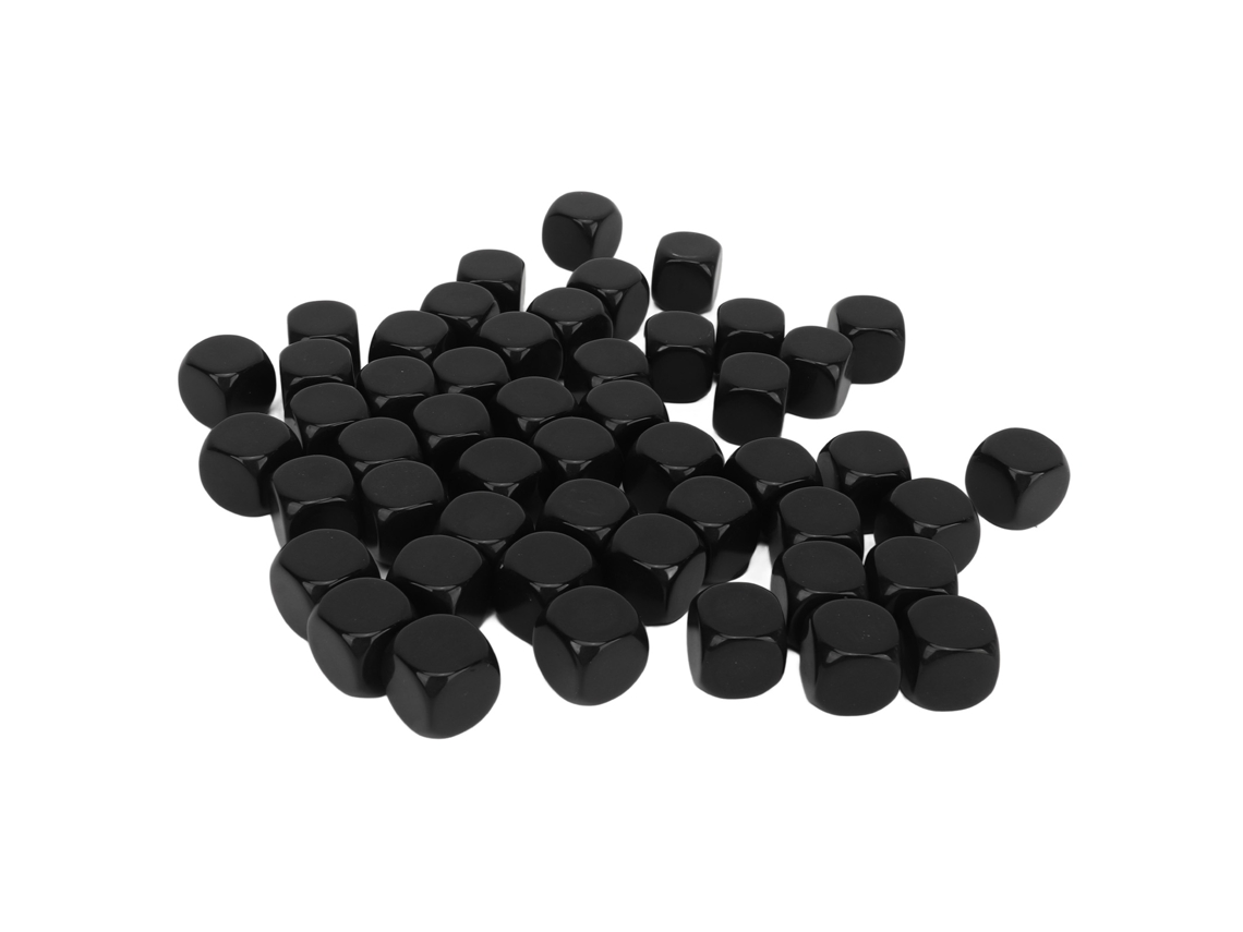 50 Dados De Plástico Blancos De 16 Mm De Seis Caras Con Esquinas Redondeadas Para Juegos De Mesa Caseros Y Educación Matemática.