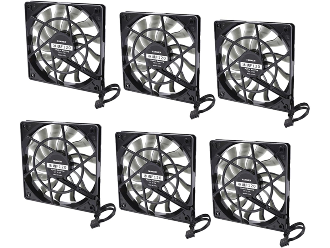 6x Delgado 12 Mm Grosor 120x120x12mm 12v Ordenador De Sobremesa Host