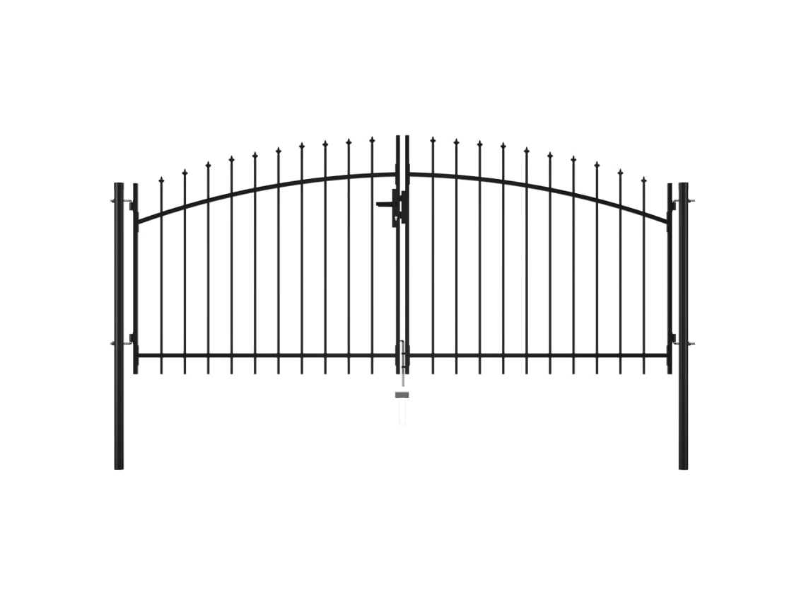Puerta Doble Para Valla Con Puntas De Lanza 300x150 Cm
