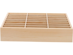 Caja De Madera Multirejilla Para Guardar Fundas De Teléfono, Soporte De Almacenamiento