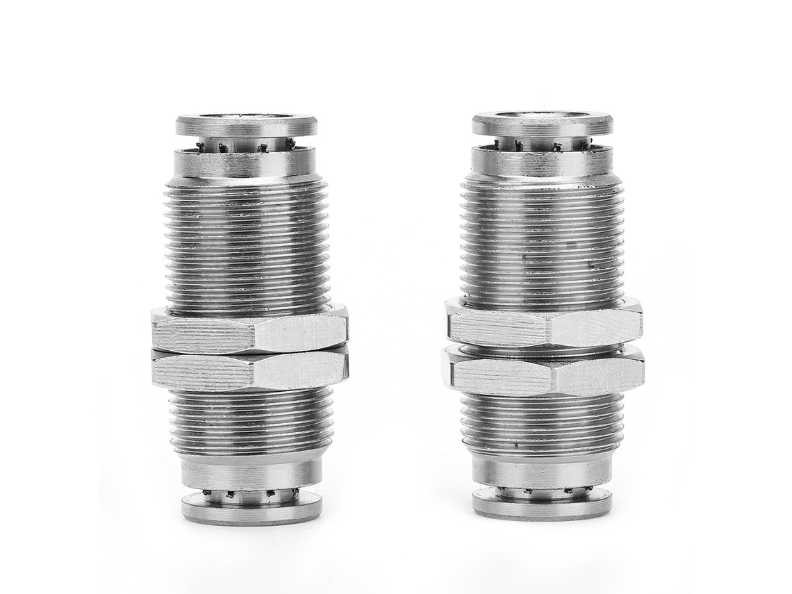 2026velora-2 Piezas Conector Pasante Neumático De Empuje Con Hilo Macho Bspp (8mm)