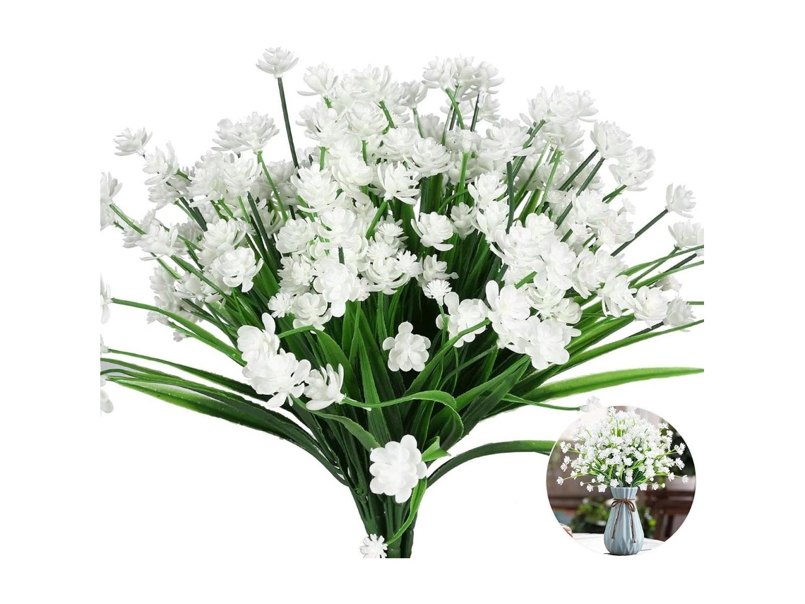 Plantas Artificiales De Plástico Blanco