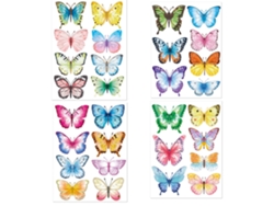 RNEMITERY Pegatinas de Mariposas para Pared, 30 Unidades, Flores y Plantas, Decoración para Habitación, Salón, Bebé, Cocina, Ventana y Puerta