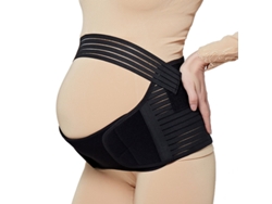 Faja Maternidad Ajustable Talla M Negro, Alivia Peso Vientre, Uso Doméstico O Paseo