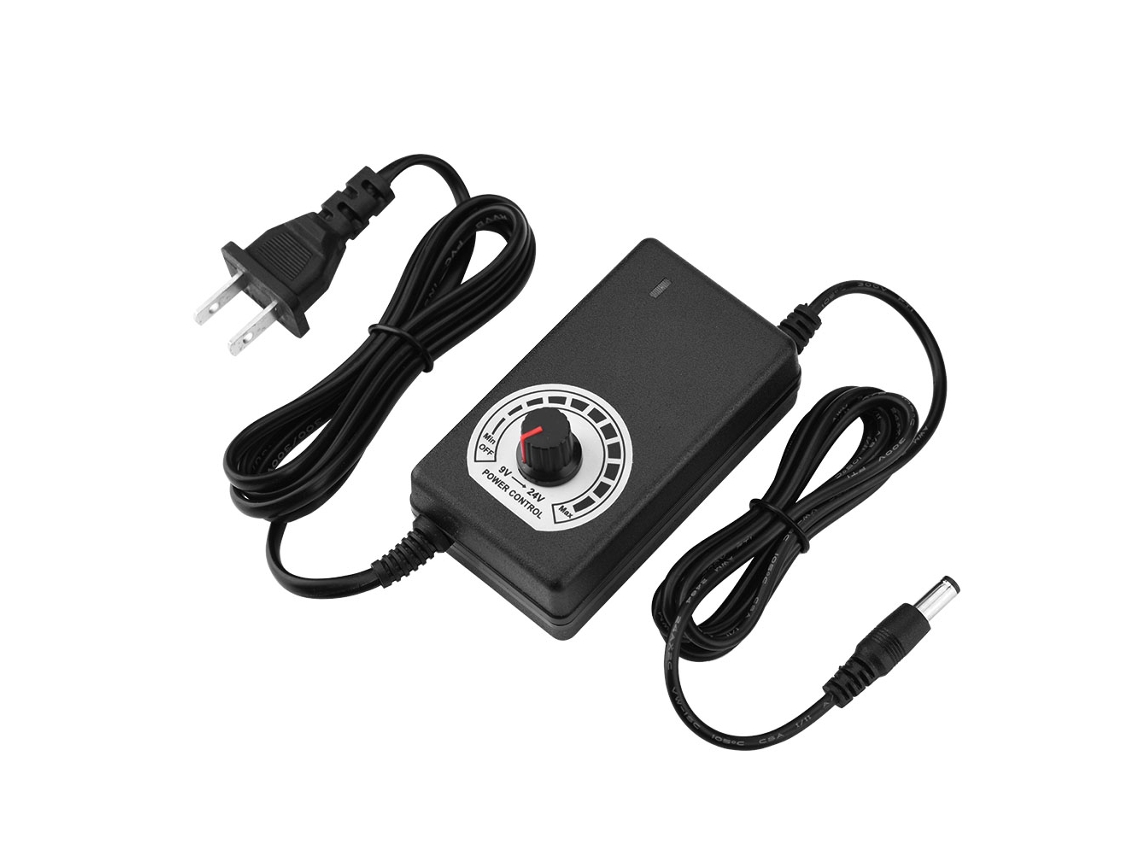 Adaptador De Corriente Ajustable De 9-24 V 1 A Con Modulación Pwm Segura Y Ajuste Continuo De Voltaje.