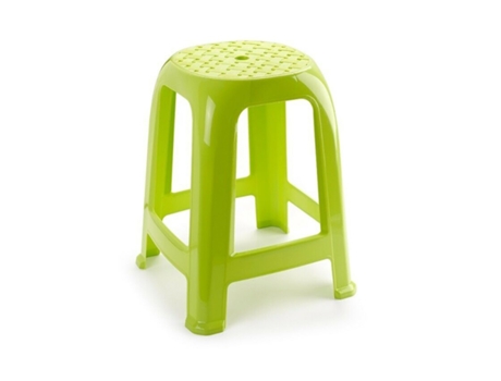Taburete Silla De Plástico Cómodo Apilable Banco Jardín Verde PLASTICFORTE