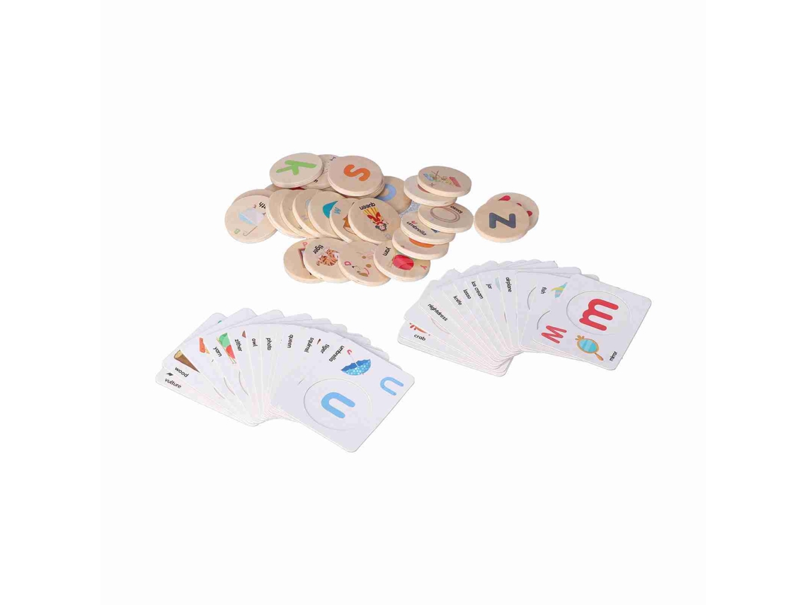 Rebe-tarjetas De Letras Y Rompecabezas De Madera Para Niños Jugar Y Aprender Juguetes Montessori Seguros Y Duraderos