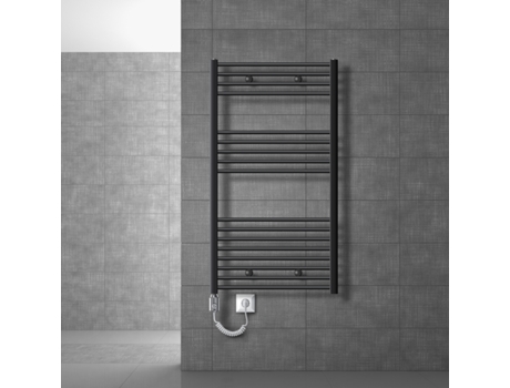 Radiador eléctrico de baño con varilla calefactora 900W 750x1200 mm Antracita LUXEBATH