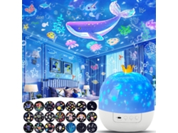 21 Sets De Películas, Luces Nocturnas Para Niños, Proyector De Estrellas Con Rotación De 360 Grados (blanco)