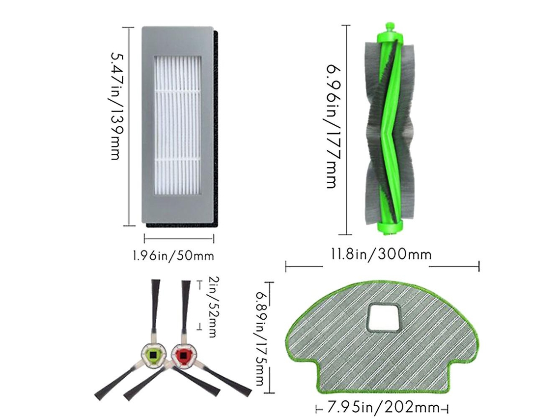 Esfregão com filtro hepa escova lateral principal para combinação irobot roomba r113840