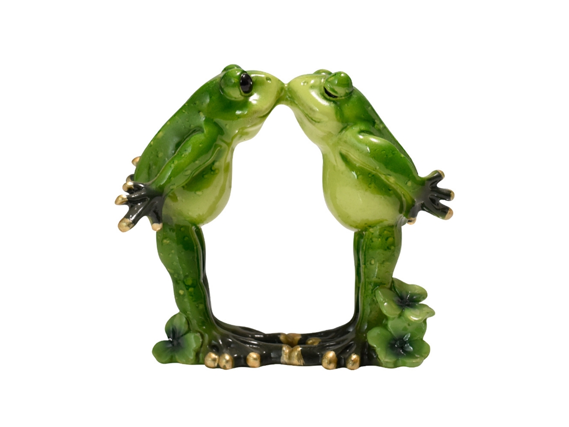 Decoración de yoga con forma de rana, resina, estilo pastoral