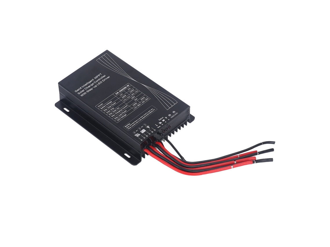Controlador de carga solar MPPT con autoajuste y control remoto (12 V/24 V)