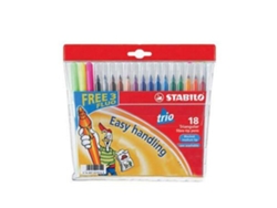 Marcador Stabilo Trio 18 Cores