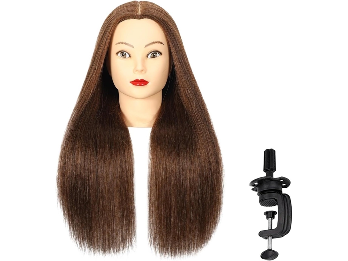 Cabeza de muñeca con cabello humano real SFUSHOS