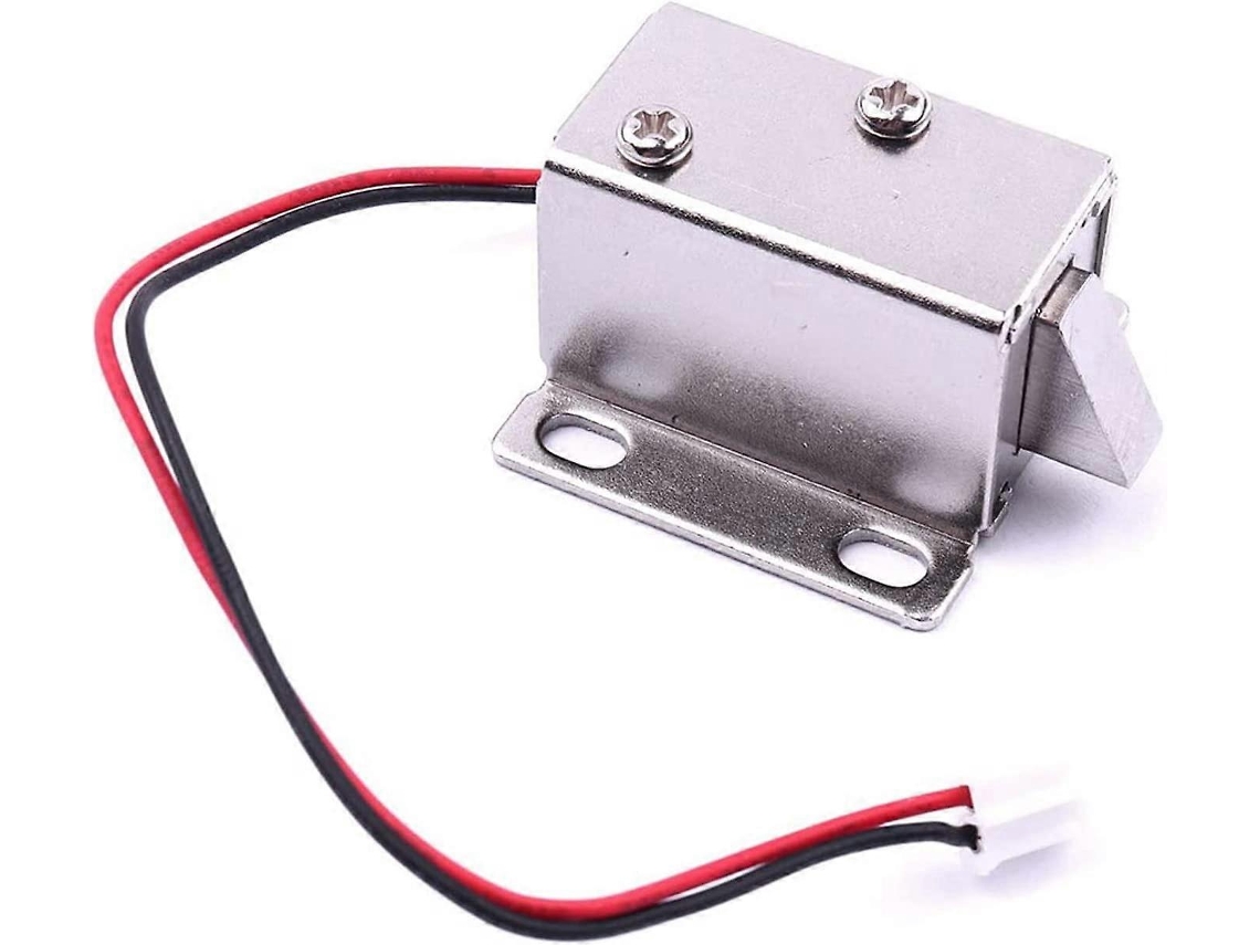 Bloqueo Eléctrico Solenoide Para Cajón Mini, Diseño Delgado 27x28x18mm, 12v Cc, Hierro, Plata