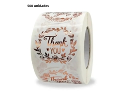 500 etiquetas de agradecimiento personalizadas con estampado floral Mdug (3,8 cm)