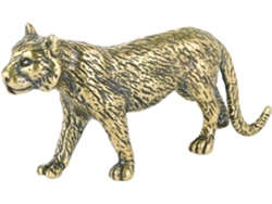 Figura De Tigre De Latón Macizo, Decoración De Escritorio Única, Accesorio Para El Hogar Y La Oficina.