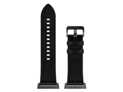 Correa de cuero genuino negra XIAOMOYU para Apple Watch (44/45/46/49 mm)