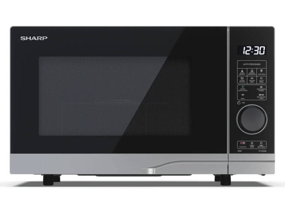 Microondas SHARP YC-PG204AE-S (20 L - Con Grill - Gris)