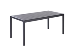Mesa de comedor BELIANI Vernio de Madera plástica, Aluminio Negro 90x180x76