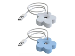 Mini Humidificador Para Plantas Flor Creativa Usb Portátil Yizhood Branco Azul