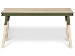 Escritorio MON PETIT MEUBLE FRANÇAIS Rectangular de Madera Maciza Con 1 Cajón 140 cm