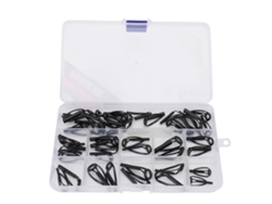 Kit de reparación de cañas de pescar, acero inoxidable y cerámica, 44 piezas