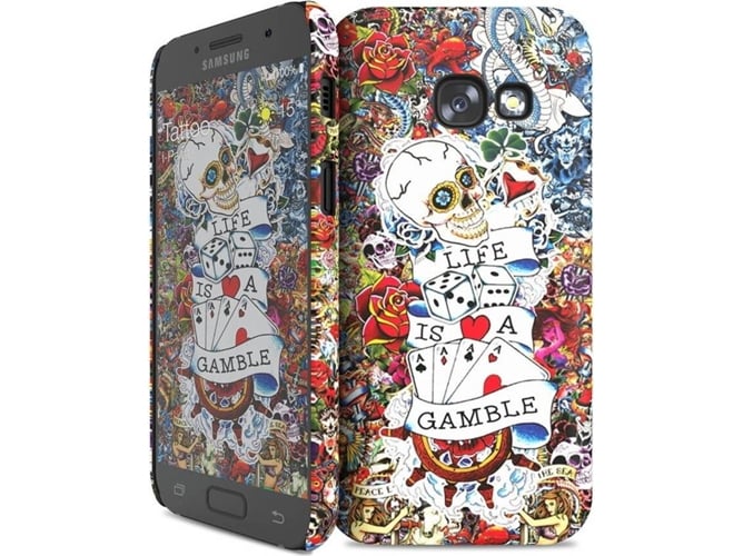 Carcasa Samsung Galaxy A3 2017 I-PAINT Tattoo Multicolor