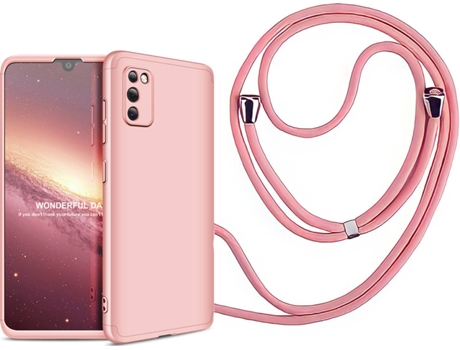Funda Samsung A41 Slim Armor 360º con Collar Rosa