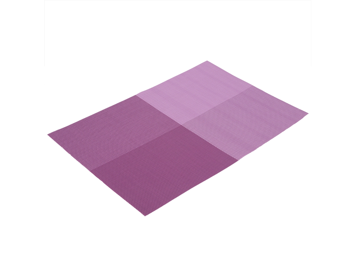 Juego de 4 manteles individuales rectangulares, estampado de cuadros, morado NEVEANCE