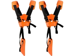 2 correas ajustables para desbrozadoras de césped y forestales con cinturón de nailon resistente para las series Stihl FS y KM (naranja)