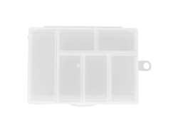 Caja Organizadora Transparente Con 6 Compartimentos Para Joyas Y Materiales Para Manualidades.