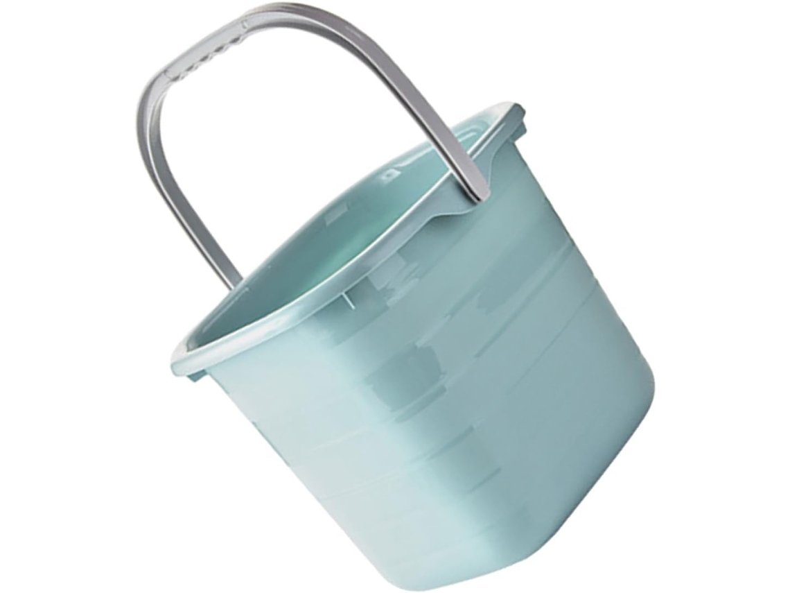 Contenedor, Cubo De Plástico De 11 Litros Con Asa Para Limpieza Del Hogar.
