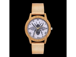 Reloj De Muñeca Unisex De Moda Duradero De Cuarzo Oro Rosa Para Ocio