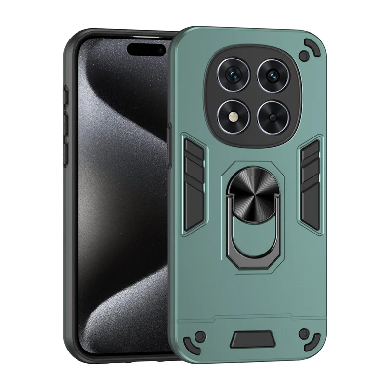 (verde, Redmi 14c 4g) Funda Para Teléfono Con Soporte Magnético Para Coche Y Protector De Anillo.