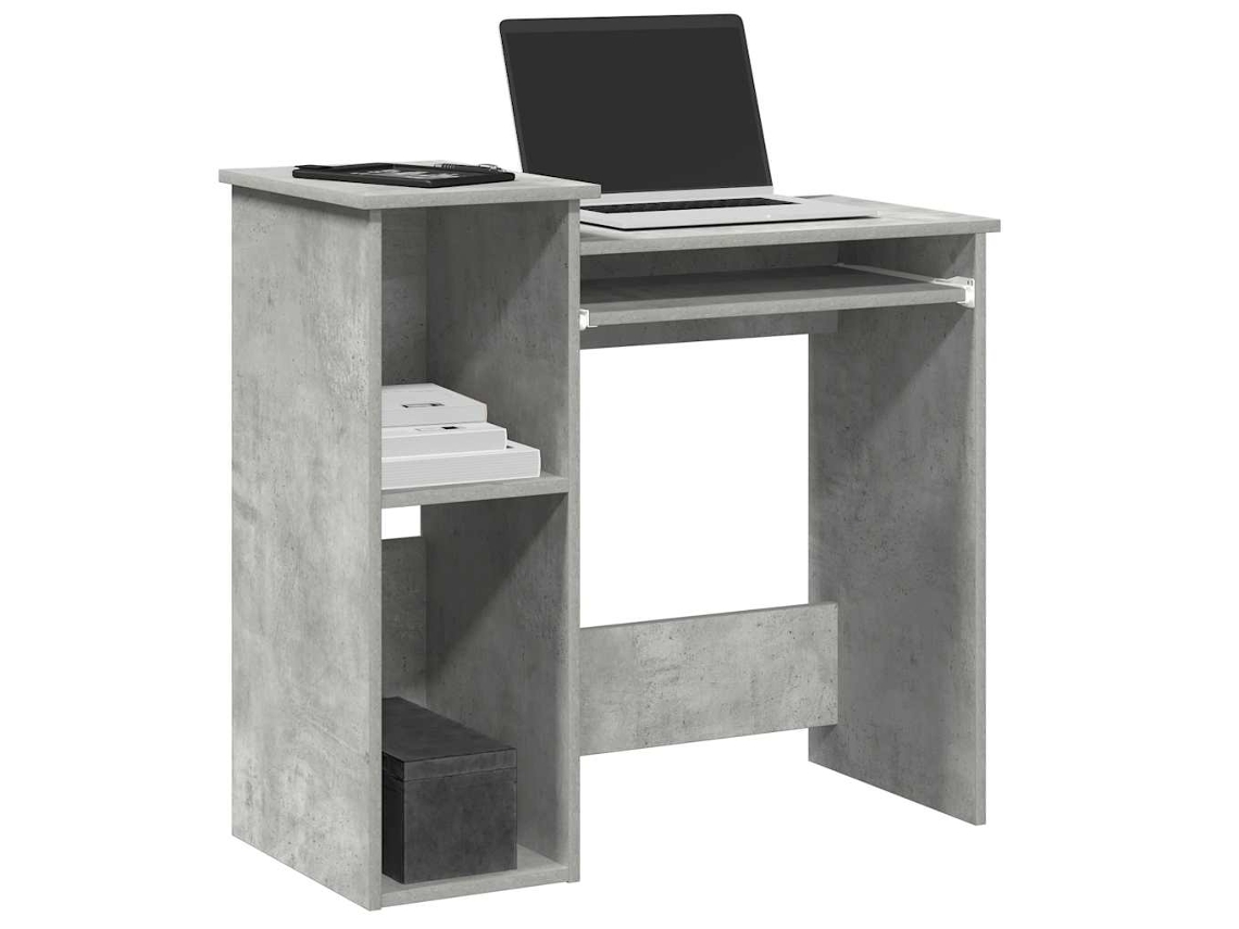 Escritorio | Mesa | Escritorio con estantes 84x40x78 cm Encimera gris cemento