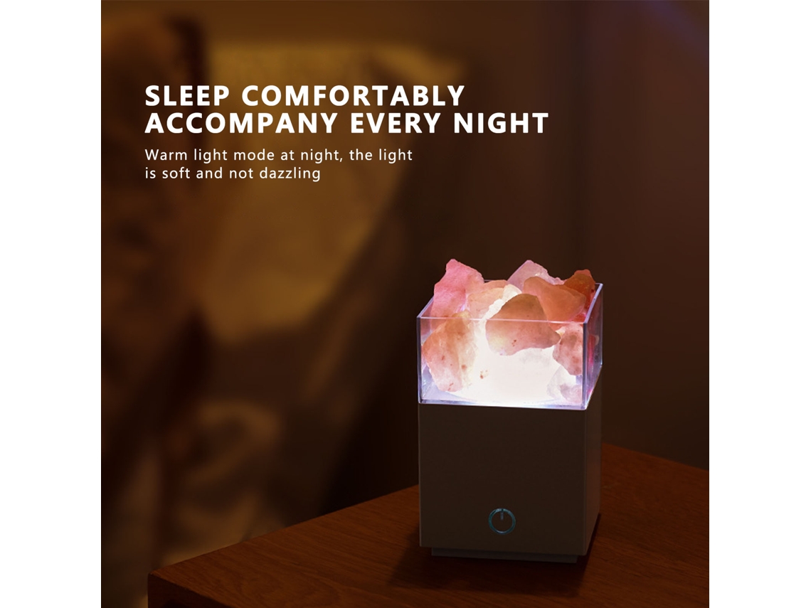MEOIRUERY Luz sal del Himalaya LED (ionización + control remoto)
