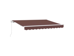 Maison Exclusive - Toldo Retráctil Manual Marrón 250 X 200 Cm Tela