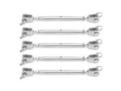 5 Tornillos De Sujeción De Cuerda De Acero Inoxidable, Tensión De Cable Duradera, Gancho De Hamaca De Acero