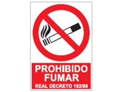 Cartel 29,7x21 cm prohibido fumar 3008