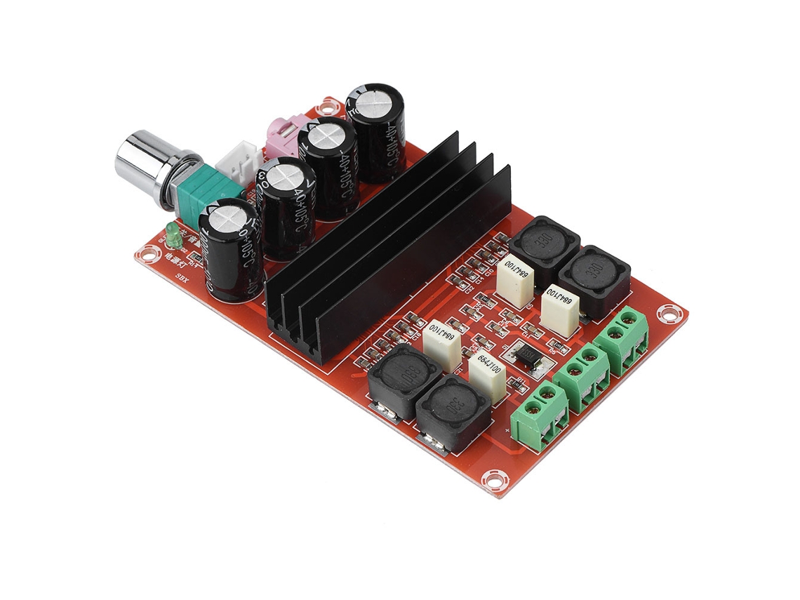 Placa De Amplificador De Potência Digital Tpa3116d2 2 Canais 2x50w 12-24v Alta Potência