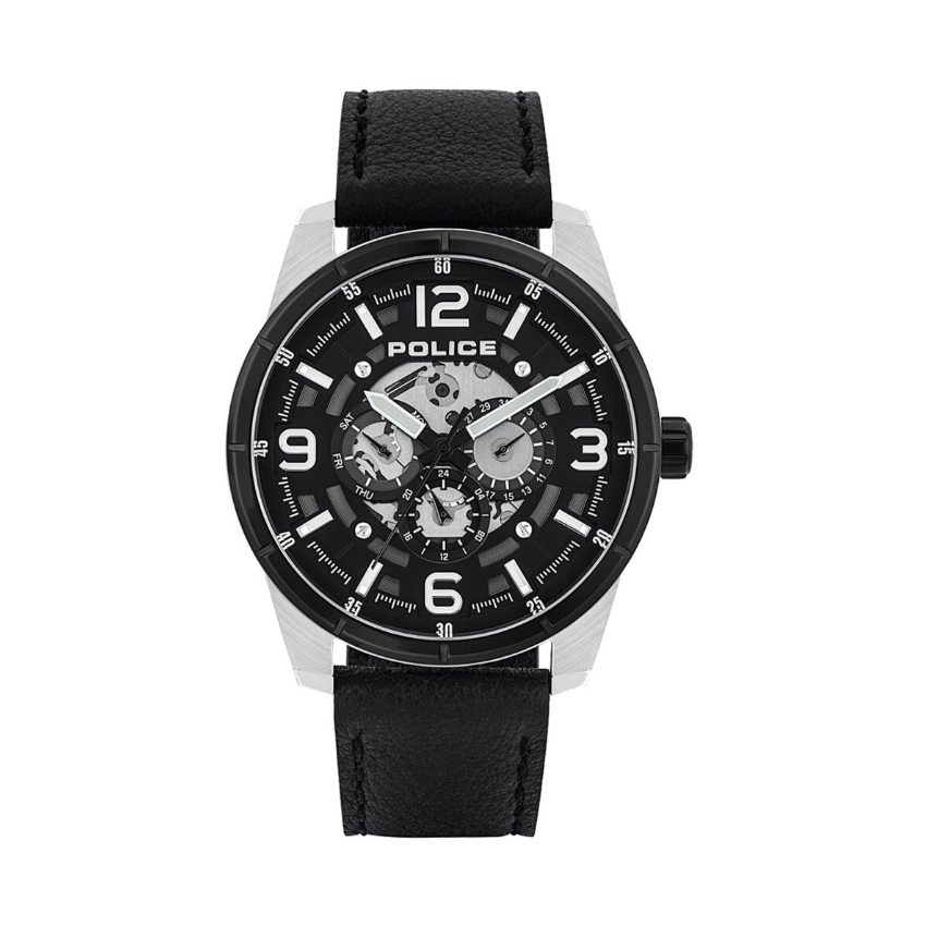 Reloj Police Hombre silicona plateado pl15663jstb02 analogico