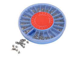 KOFIHETY Brackets Metálicos Ortodóncicos 400 Unidades ROHT345 con Gancho - Suministros para Ortodoncia Dental