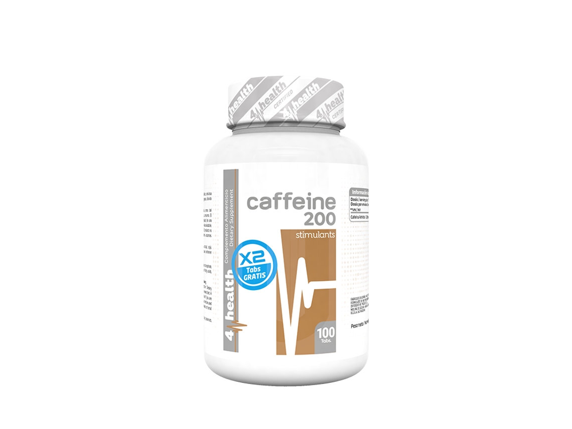Cafeína 200 mg 100 comprimidos 100 comprimidos gratis 4 Pro