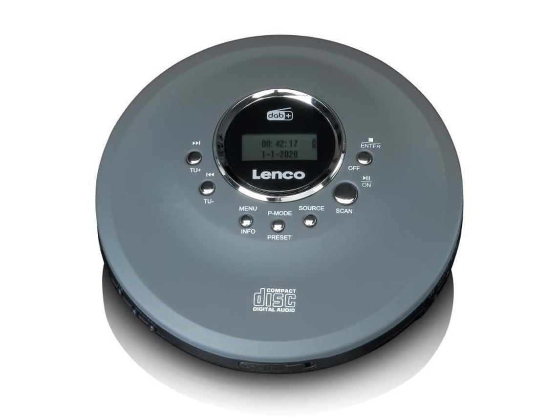 Reproductor Cd/Mp3 Portátil Cd-400Gy Antracita Baterías Reproductor Cd/Mp3 Para Cd Cd-R Cd-Rw LENCO