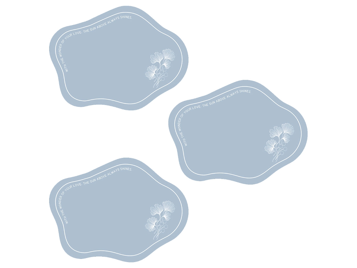 Juego de 3 Sousplats, fáciles de limpiar, en colores lisos NEVEANCE