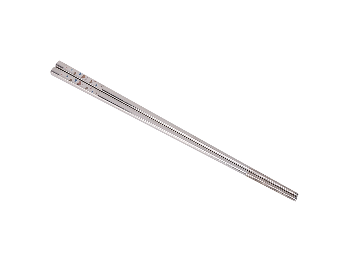 1 par de palillos de sushi portátiles de acero inoxidable con utensilios con patrón grabado