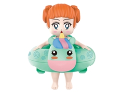 Dan26-juguetes De Baño Para Bebés Niña Cartoons Con Anillo De Natación Wind Up Flotantes Juguetes De Bañera Juegos De Piscina Regalo Para Niños Niñas