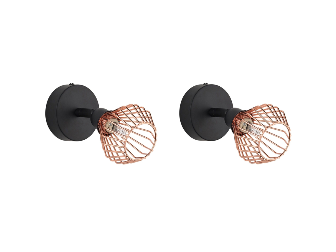 Conjunto de 2 lámparas de pared cobrizo VOLGA